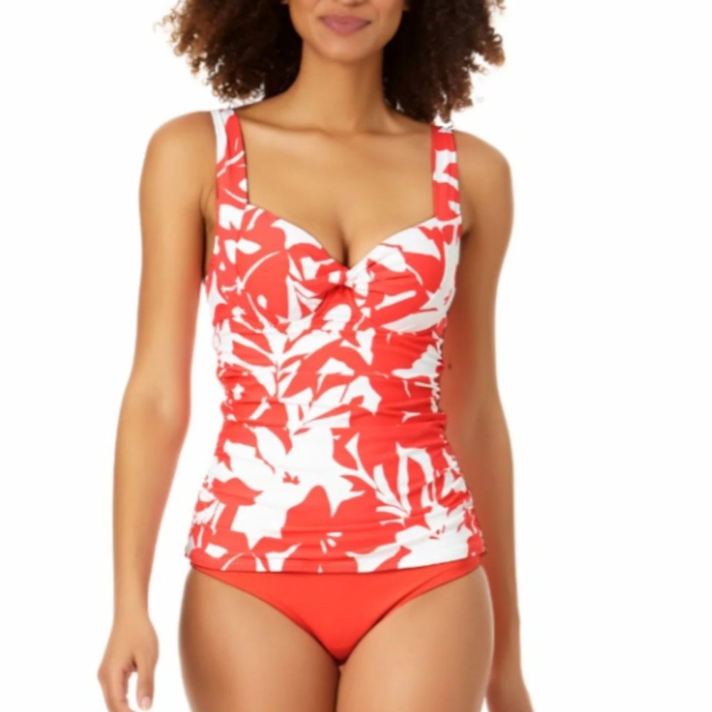 Anne Cole Retro Twist Underwire Tankini Top 34DD/ 36D